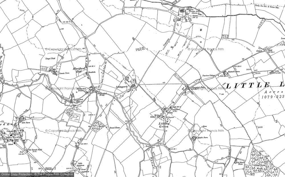Old Map of Littley Green, 1895 in 1895