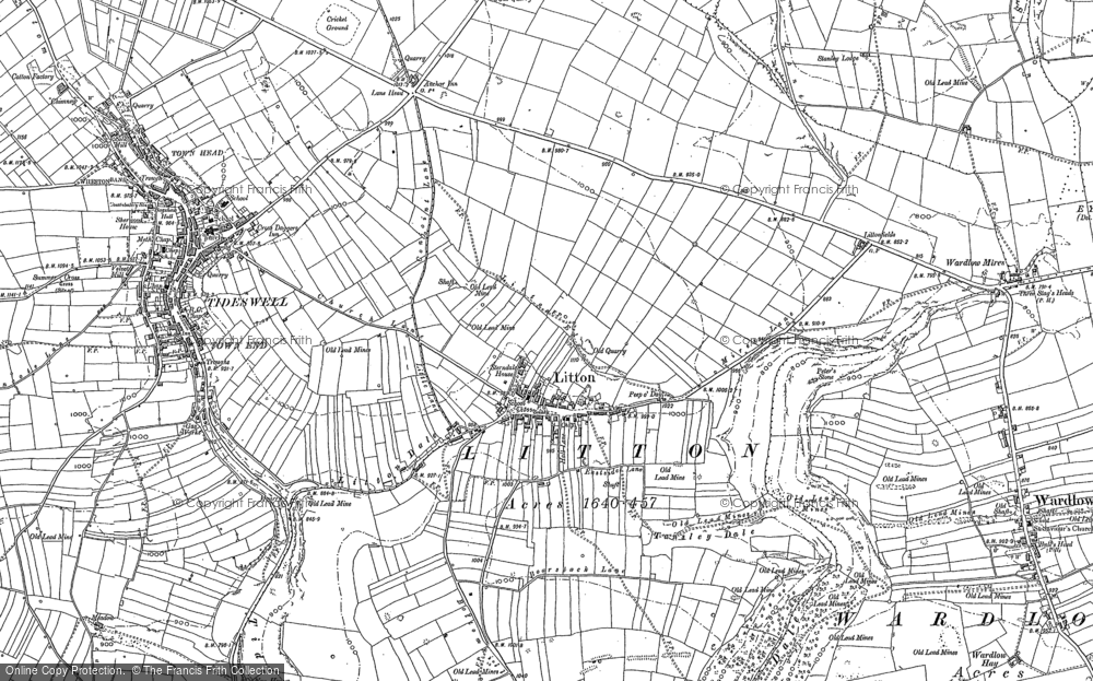 Old Map of Litton, 1879 - 1880 in 1879