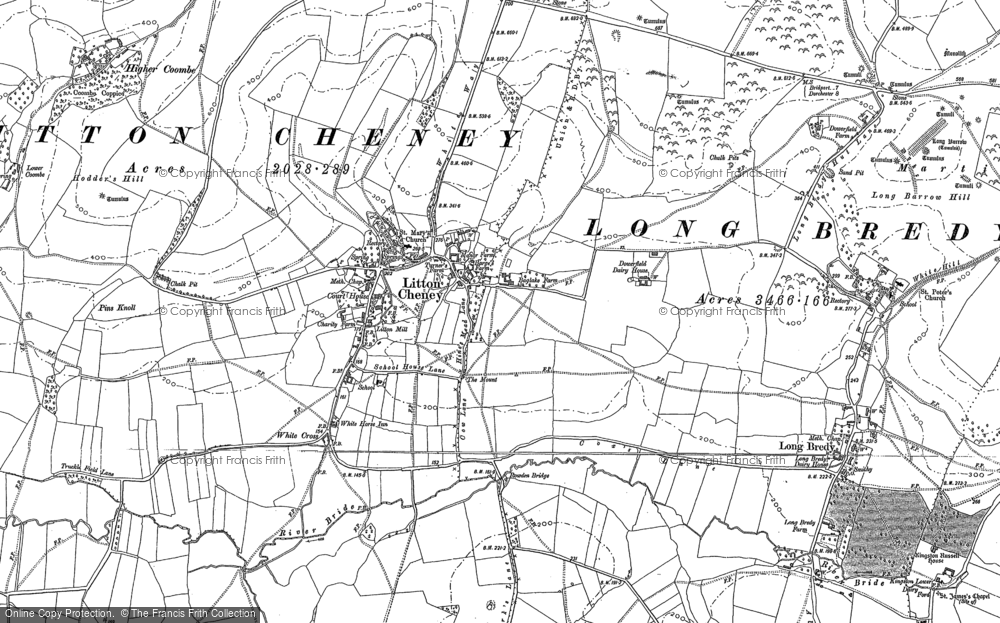 Old Map of Litton Cheney, 1886 - 1901 in 1886