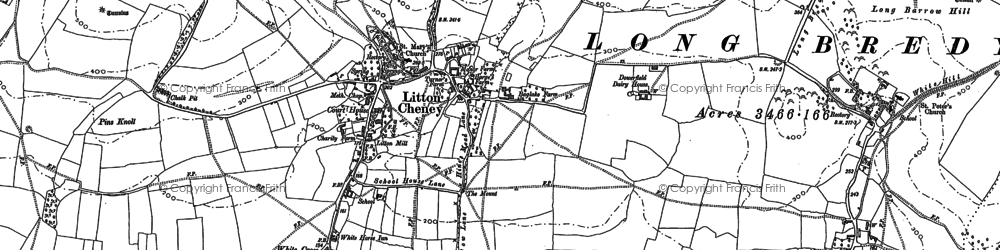 Old map of Litton Cheney in 1886