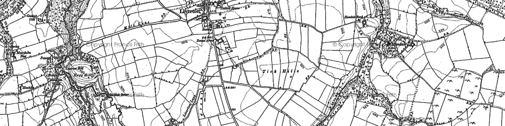 Old map of Liverton in 1893