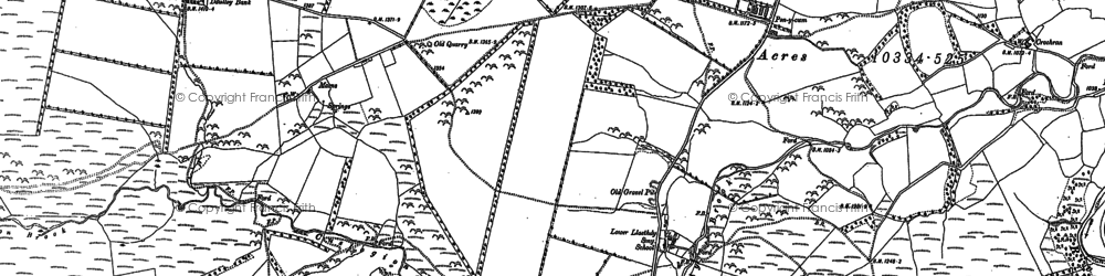 Old map of Bryn Cwmrhiwdre in 1888