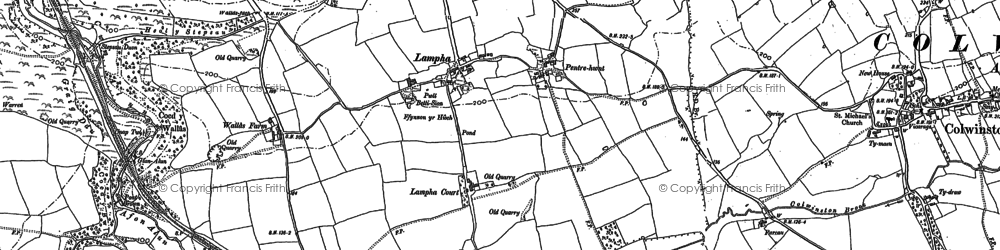 Old map of Llampha in 1897