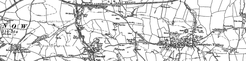Old map of Barre in 1887