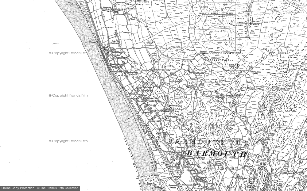 Old Map of Llanaber, 1888 - 1900 in 1888