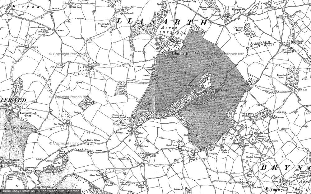 Old Map of Llanarth, 1899 - 1900 in 1899