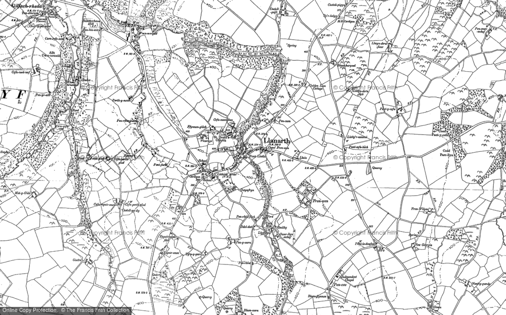 Old Map of Llanarth, 1904 in 1904