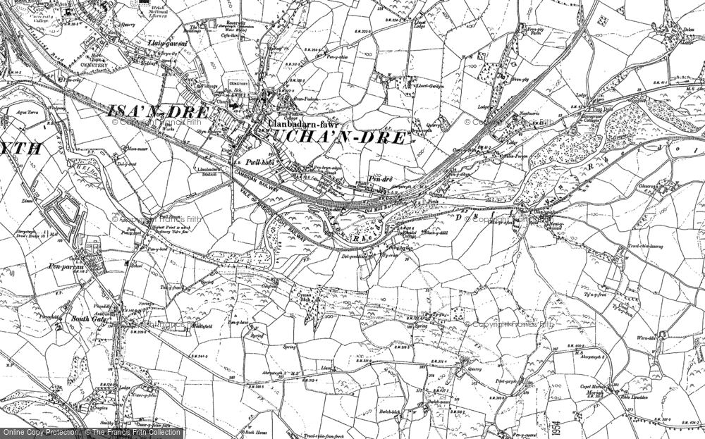 Old Map of Llanbadarn Fawr, 1904 in 1904