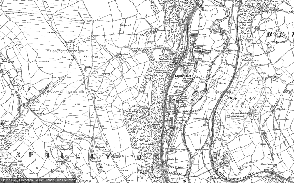 Old Map of Llanbradach, 1915 - 1916 in 1915