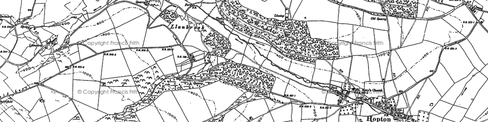 Old map of Cwm in 1883