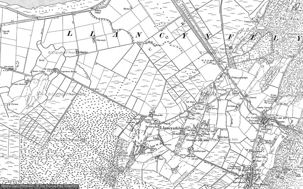 Old Map of Llancynfelyn, 1900 - 1904 in 1900