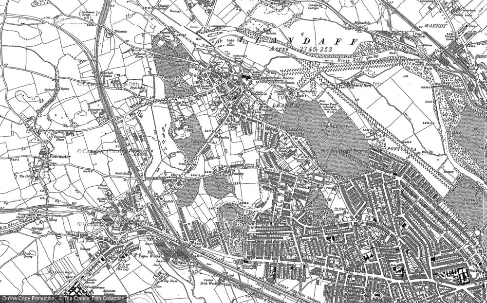 Old Map of Llandaff, 1899 - 1915 in 1899