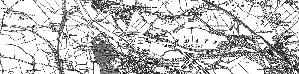 Old map of Llandaff North in 1899