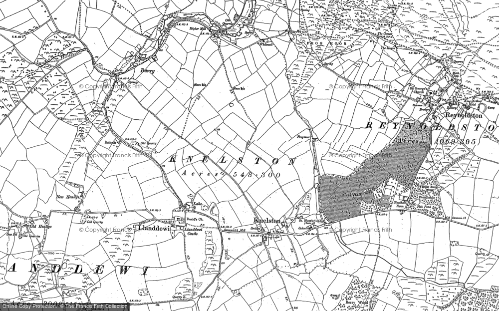 Old Map of Llanddewi, 1896 in 1896