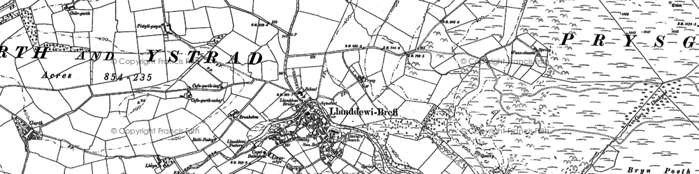 Old map of Abercarfan in 1887