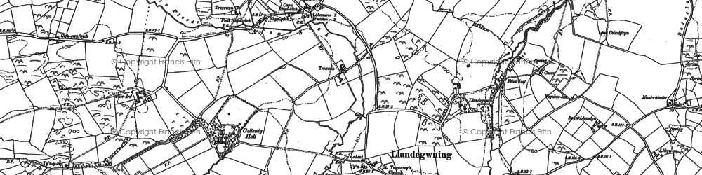 Old map of Trewen in 1888