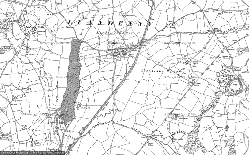 Old Map of Llandenny, 1899 - 1900 in 1899