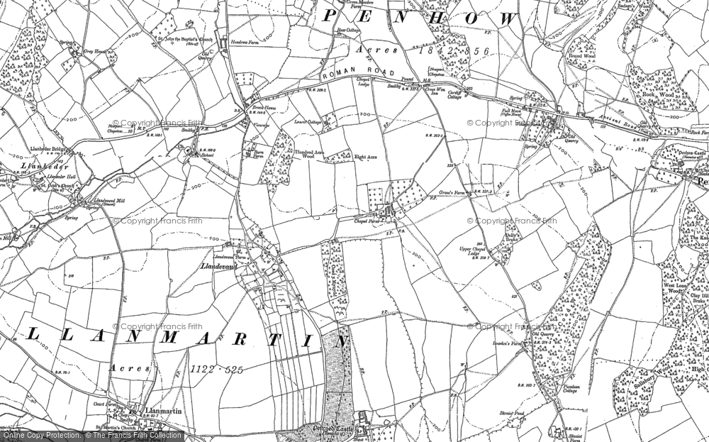 Old Map of Llandevaud, 1900 in 1900