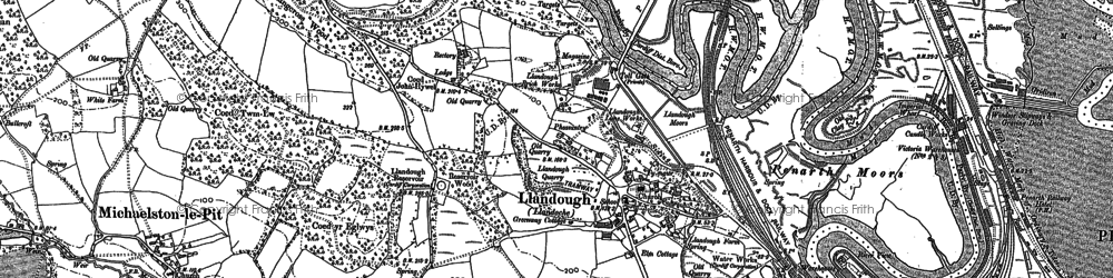 Old map of Penarth Moors in 1897