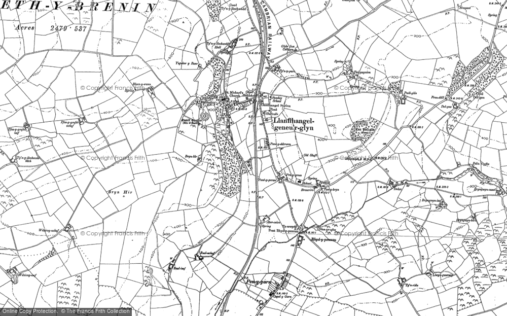 Old Map of Llandre, 1904 in 1904