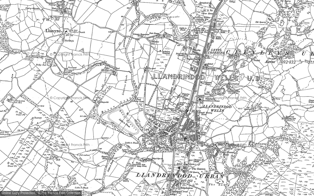 Old Map of Llandrindod Wells, 1887 - 1902 in 1887