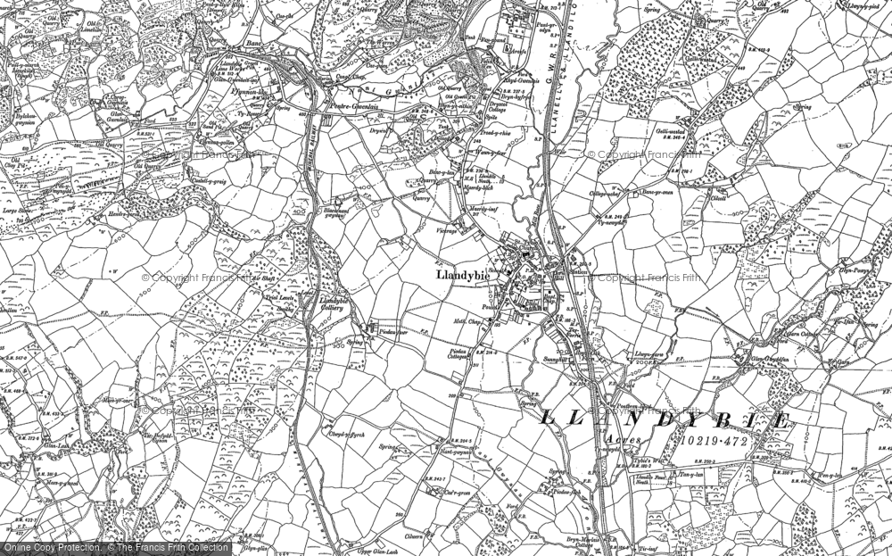 Old Map of Llandybie, 1877 - 1905 in 1877
