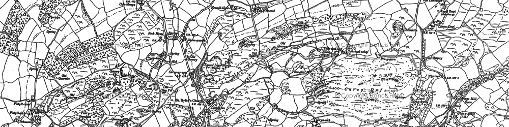 Old map of Afon Llwchwr in 1877