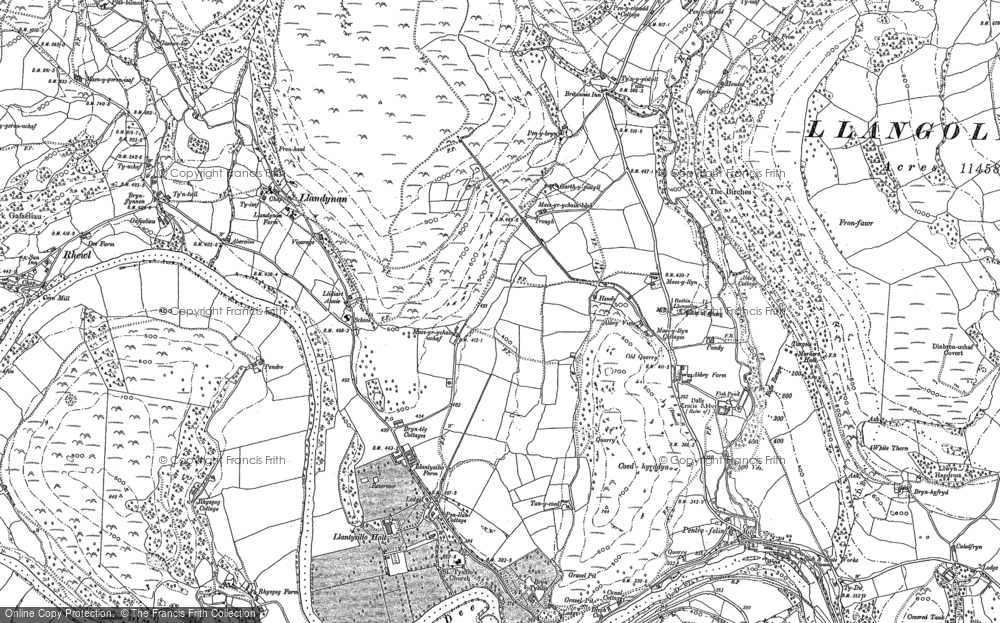 Old Map of Llandynan, 1898 - 1899 in 1898