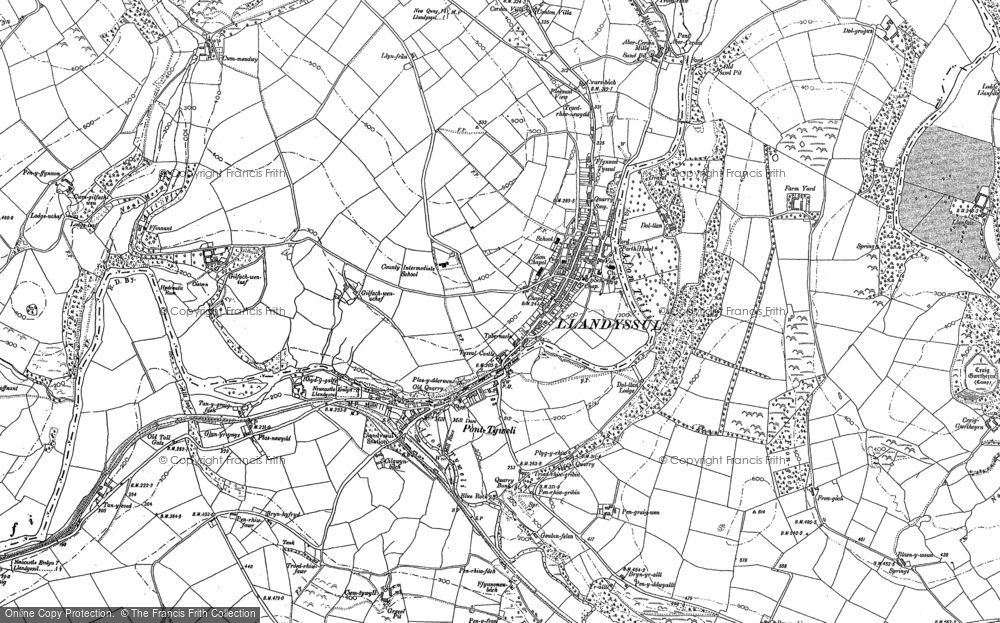 Old Map of Llandysul, 1887 - 1904 in 1887