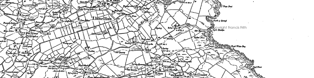 Old map of Bryn Môr in 1899