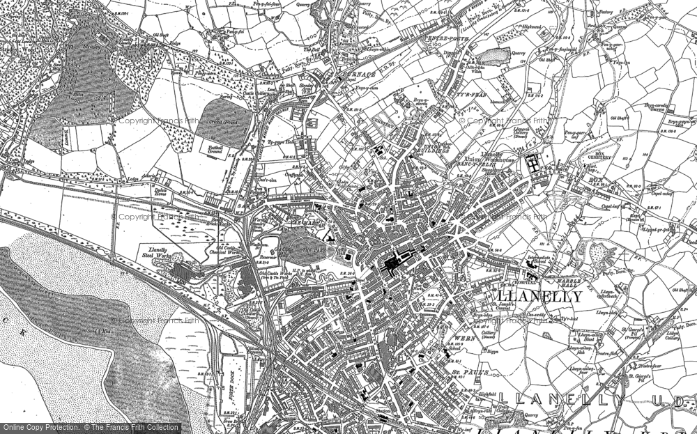 Old Map of Llanelli, 1878 - 1905 in 1878