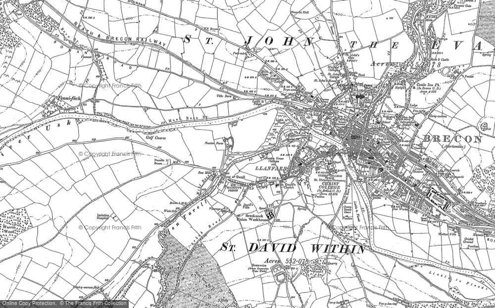 Old Map of Historic Map covering Bailyhelig in 1882