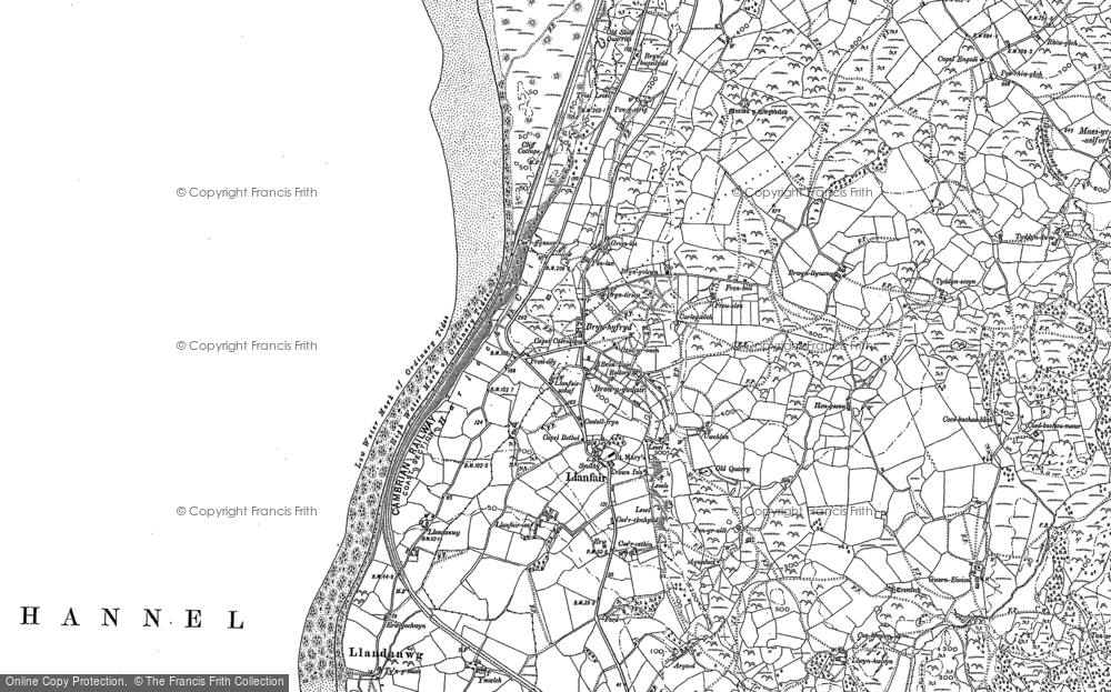 Old Map of Llanfair, 1887 - 1888 in 1887