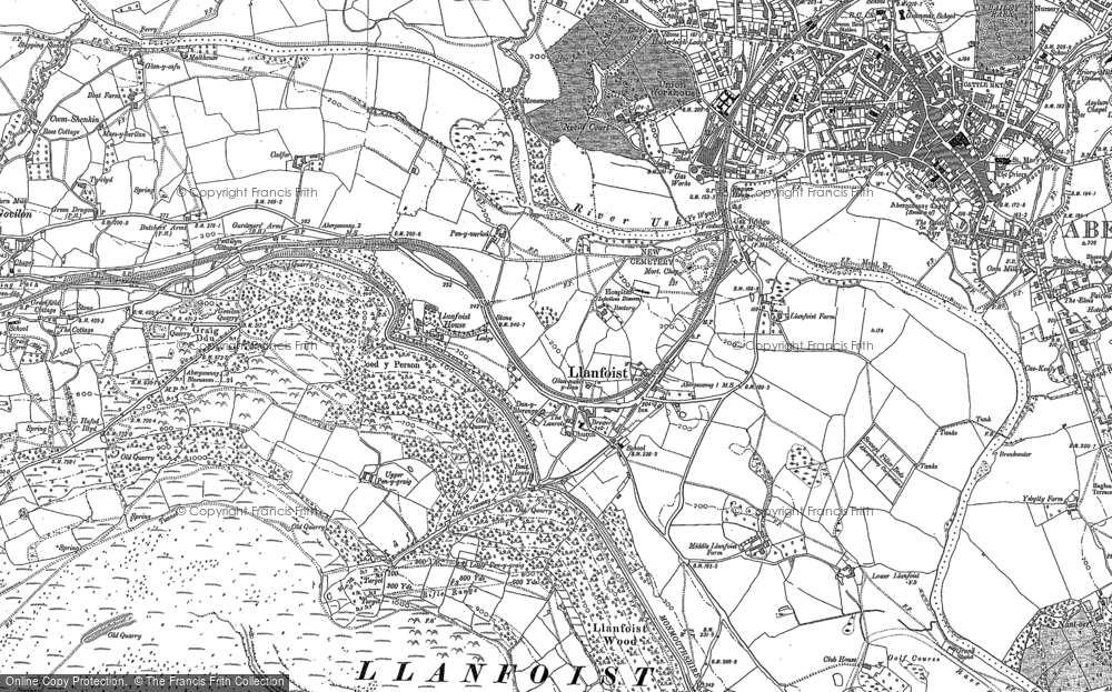 Old Map of Llanfoist, 1899 - 1903 in 1899