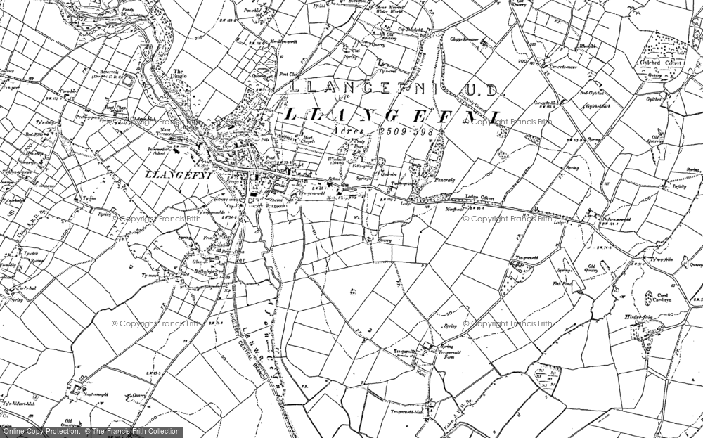 Old Map of Llangefni, 1887 - 1888 in 1887