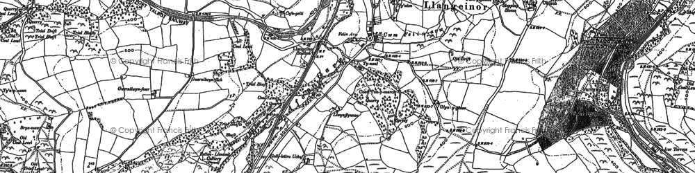 Old map of Llangeinor in 1897