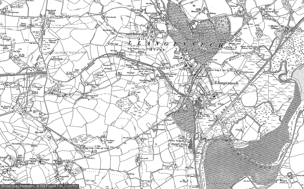 Old Map of Historic Map covering Allt in 1878