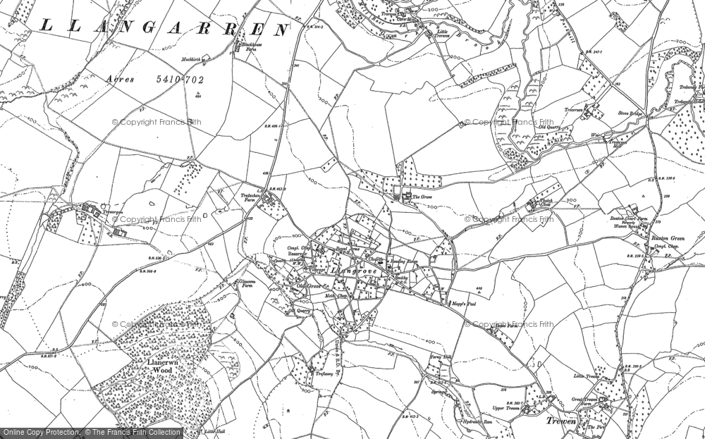 Old Map of Llangrove, 1887 - 1903 in 1887