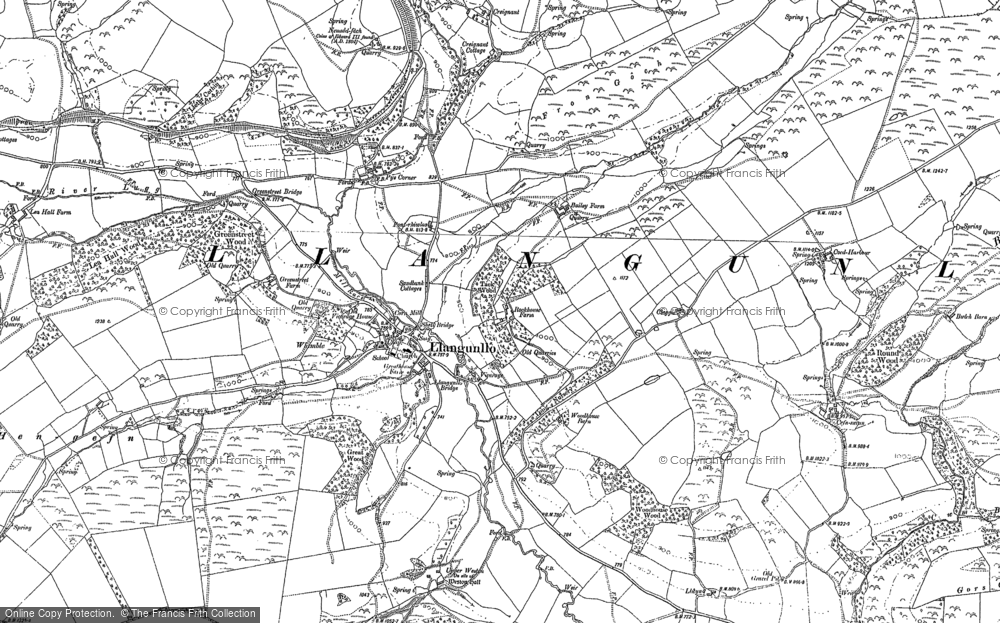 Old Map of Llangunllo, 1887 - 1902 in 1887