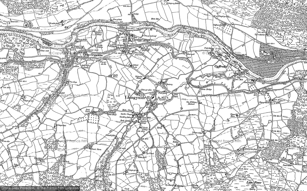 Old Map of Llangynidr, 1885 - 1886 in 1885