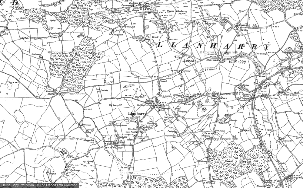 Old Map of Llanharry, 1897 in 1897