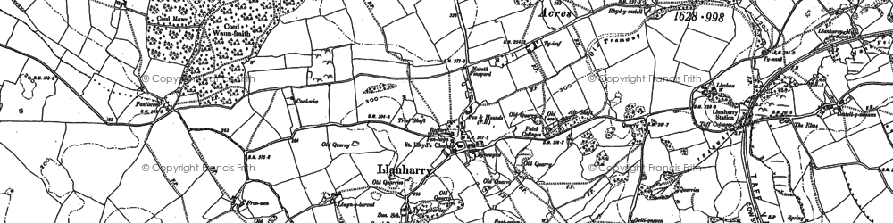 Old map of Llanharry in 1897