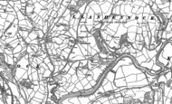 Old Map of Llanhennock, 1900