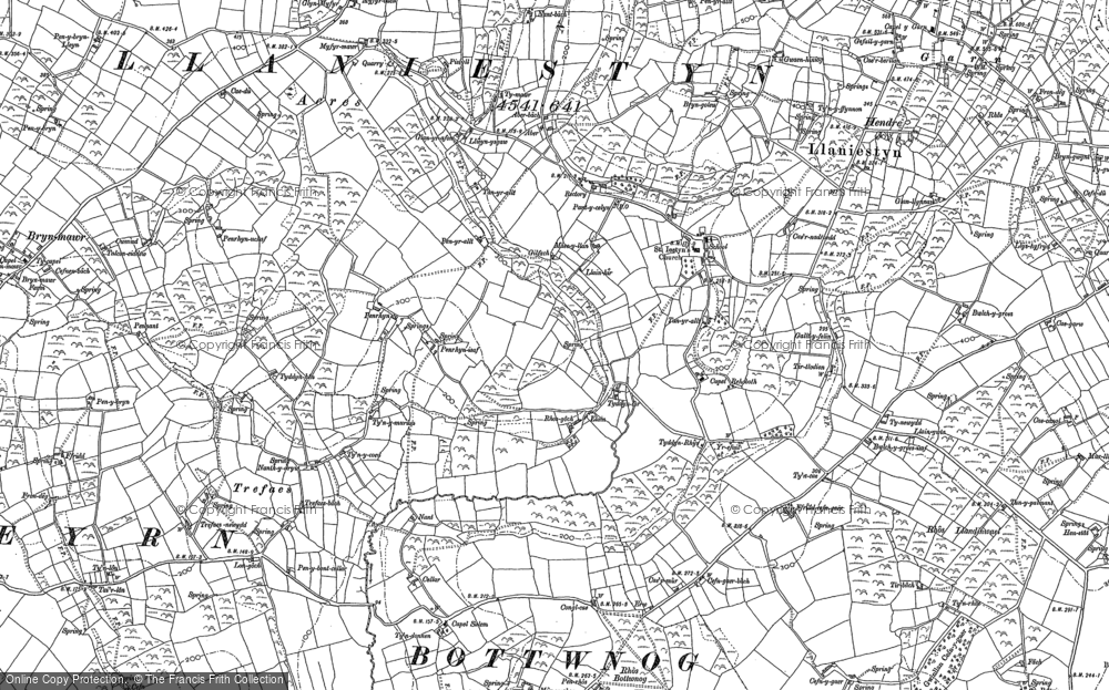 Old Map of Llaniestyn, 1899 in 1899
