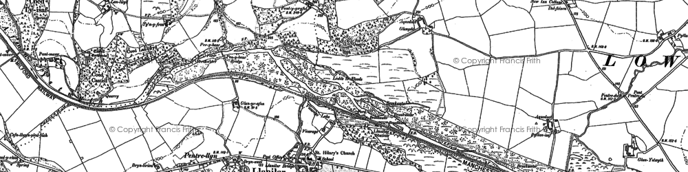Old map of Llanilar in 1904
