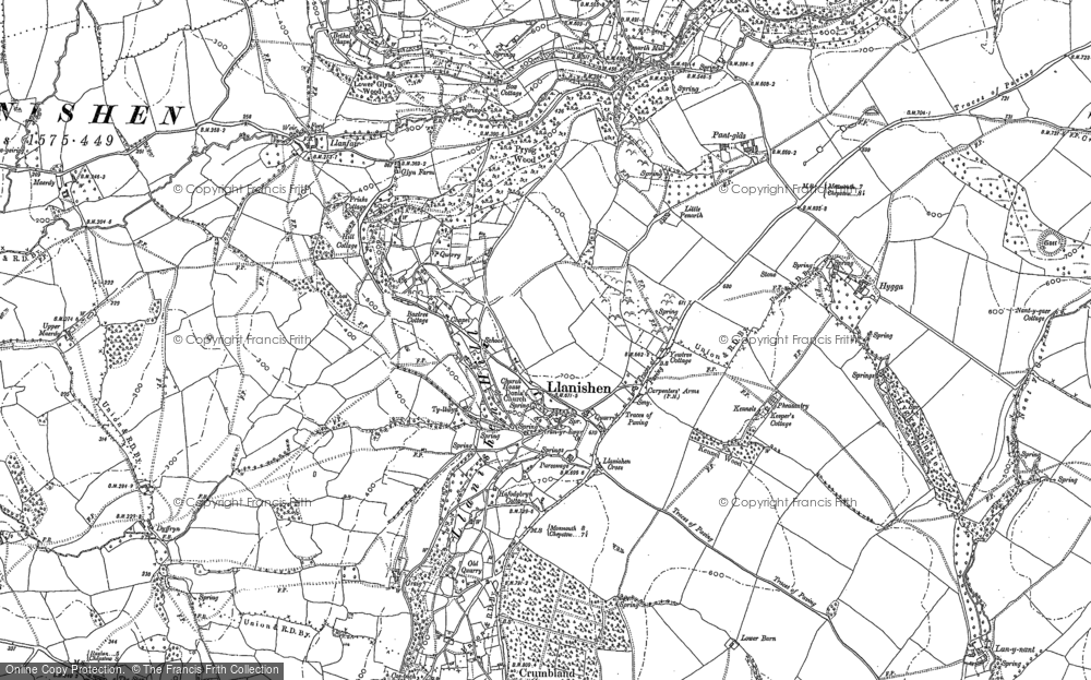 Old Map of Historic Map covering Woolpitch Wood in 1899