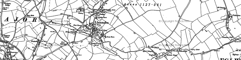 Old map of Llanmaes in 1897