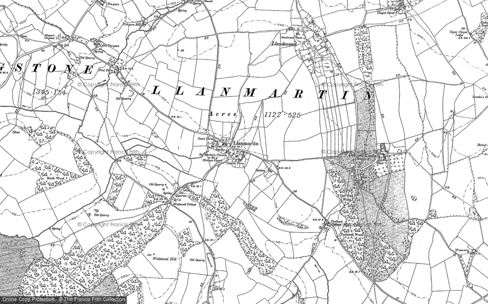 Old Map of Llanmartin, 1900 in 1900