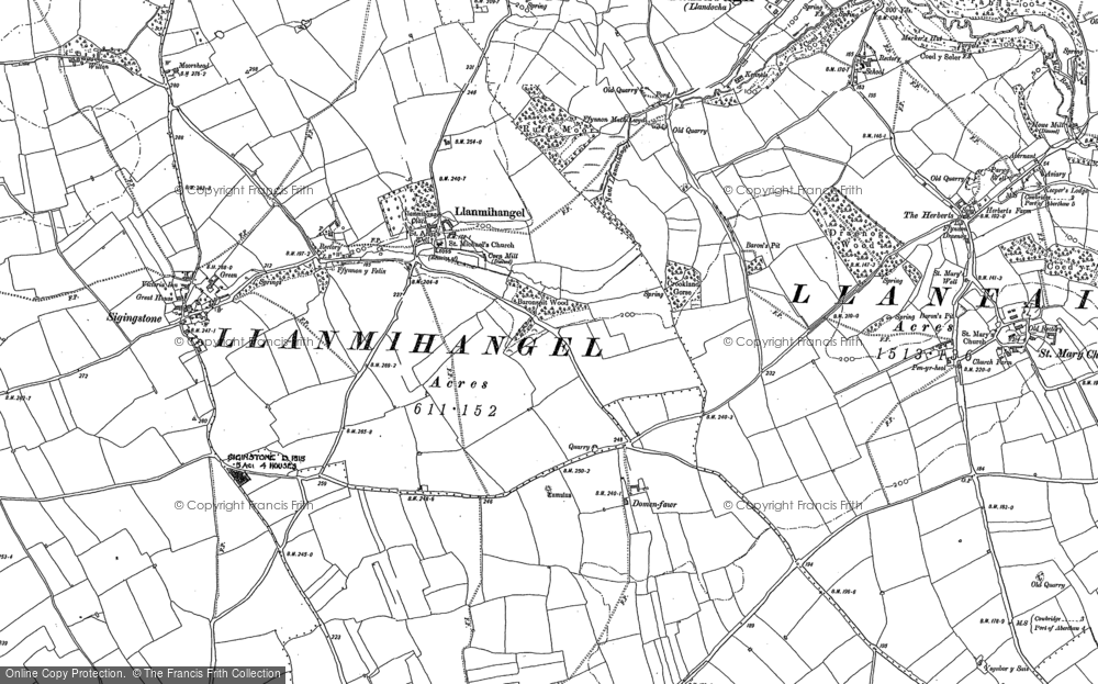 Old Map of Llanmihangel, 1897 in 1897