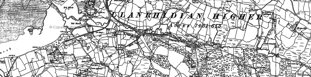 Old map of Wern in 1896